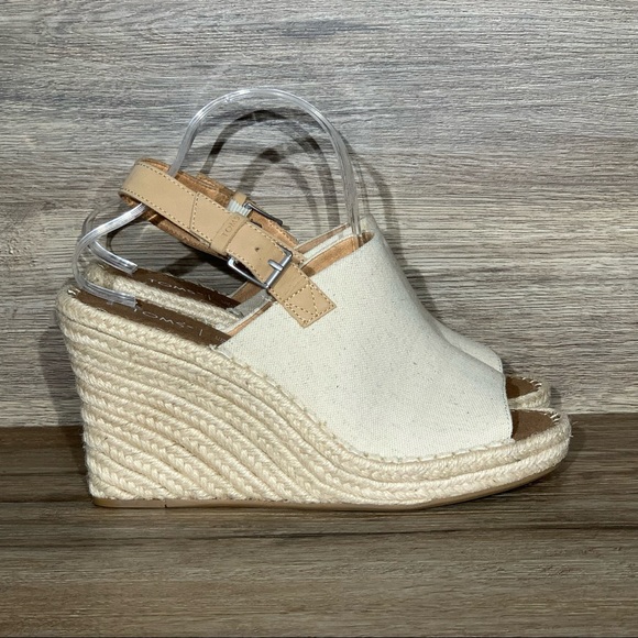 Toms Shoes - Toms Monica Slingback Platform Espadrille Wedge Sandals in Natural Oxford